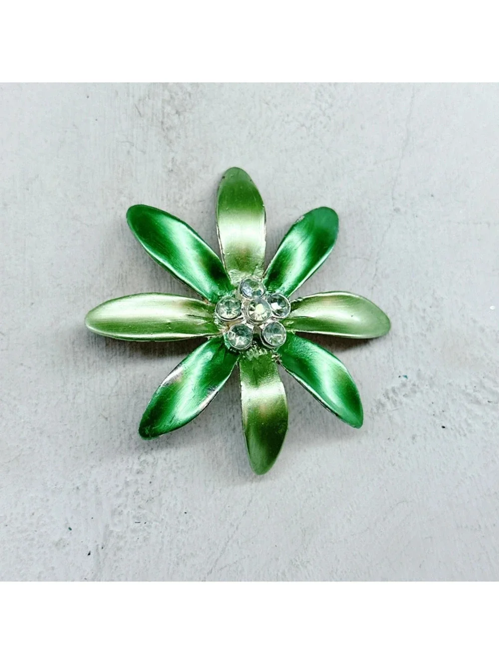 345u. Modern Floral Enamel Brooch